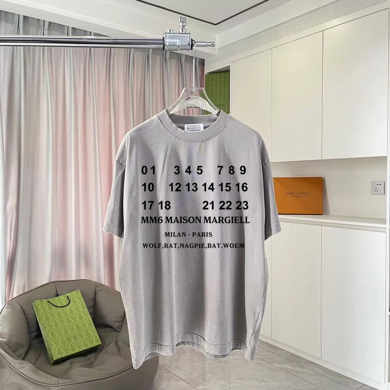 MM 6 2025 New Arrival logo 320g t Same Style Size：S M L XL XXL ：Black Gray Black Red